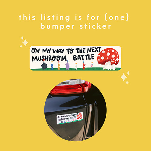 Mushroom Battle Bumper Sticker